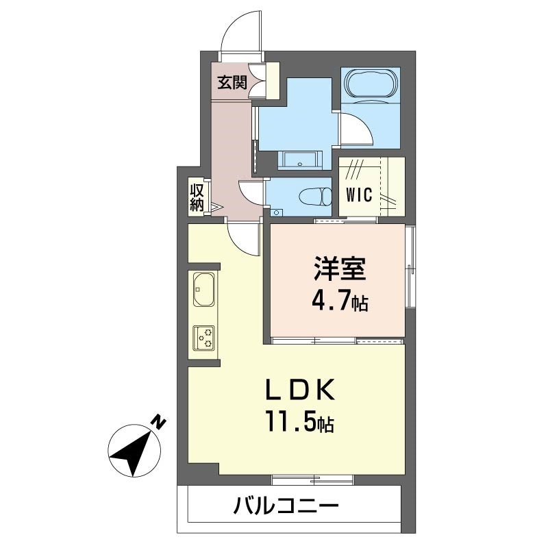 ルナステージ八千代台 205号室 間取り