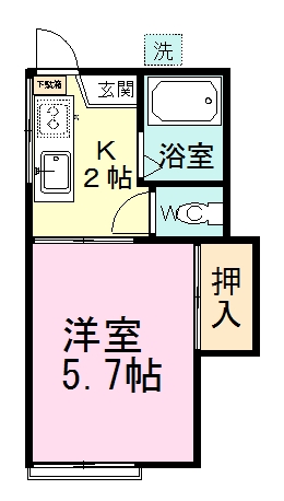 ドエル習志野 207号室 間取り