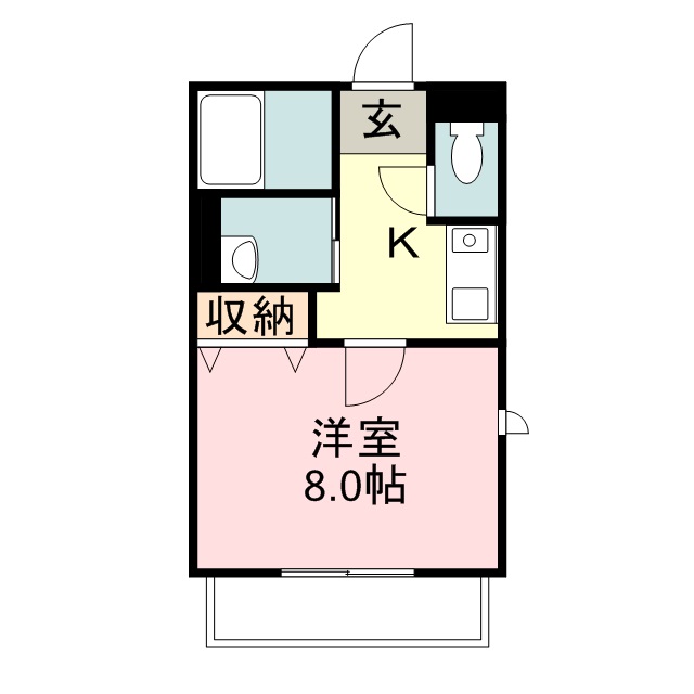 グラシアス 101号室 間取り