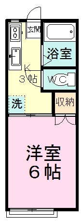 フォーブル日大通り 107号室 間取り