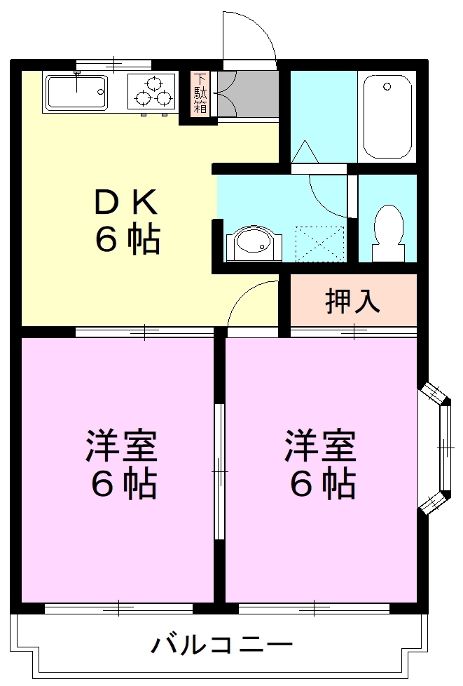エクセラン佐倉Ｃ棟 201号室 間取り