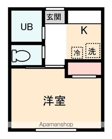 シティハイムシャトル 101号室 間取り
