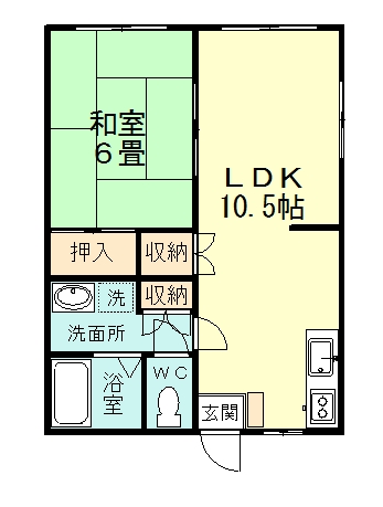 コーポ柴崎 102号室 間取り