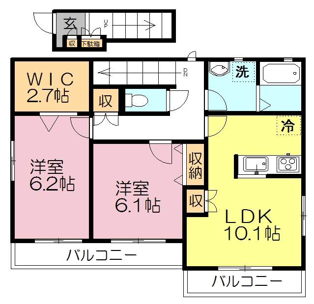 ルミエール２５ 201号室 間取り