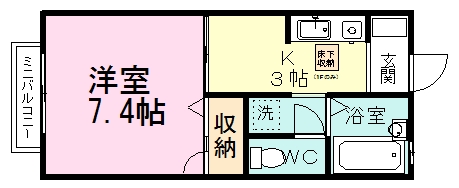 ミヤザワハイツ 102号室 間取り