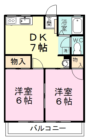 コーポサンライズＣ 201号室 間取り