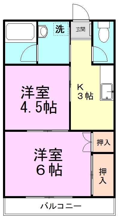 ラフォーレ 202号室 間取り