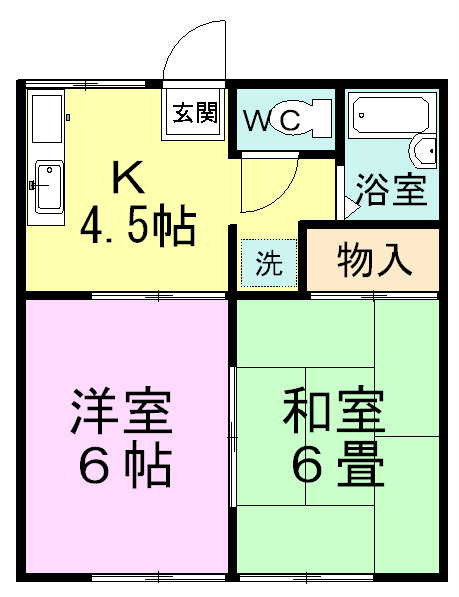 第二梅原コーポ 102号室 間取り