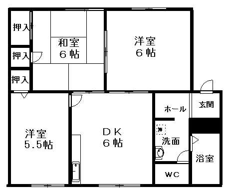 サニーコートＣ 205号室 間取り