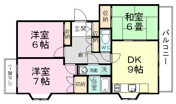 サンマノワ 101号室 間取り