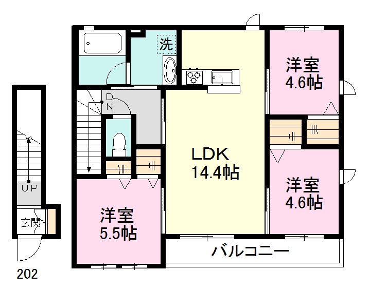 エトワールＤ 202号室 間取り