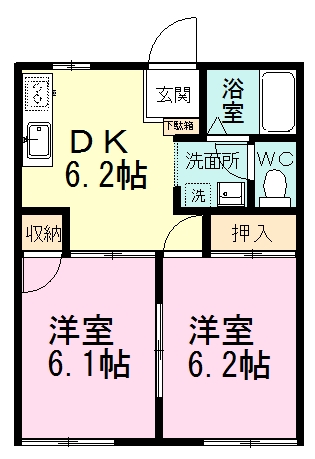 サンコート三番館 106号室 間取り