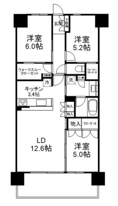 ウエリス八千代村上 1532号室 間取り
