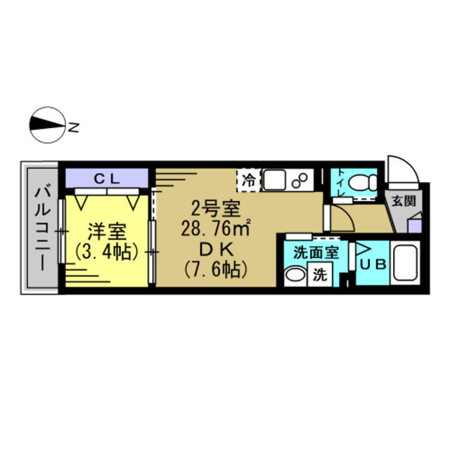グランドソレイユ八千代台 202号室 間取り