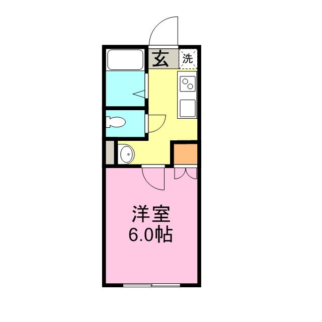 ミラベル大和田 206号室 間取り