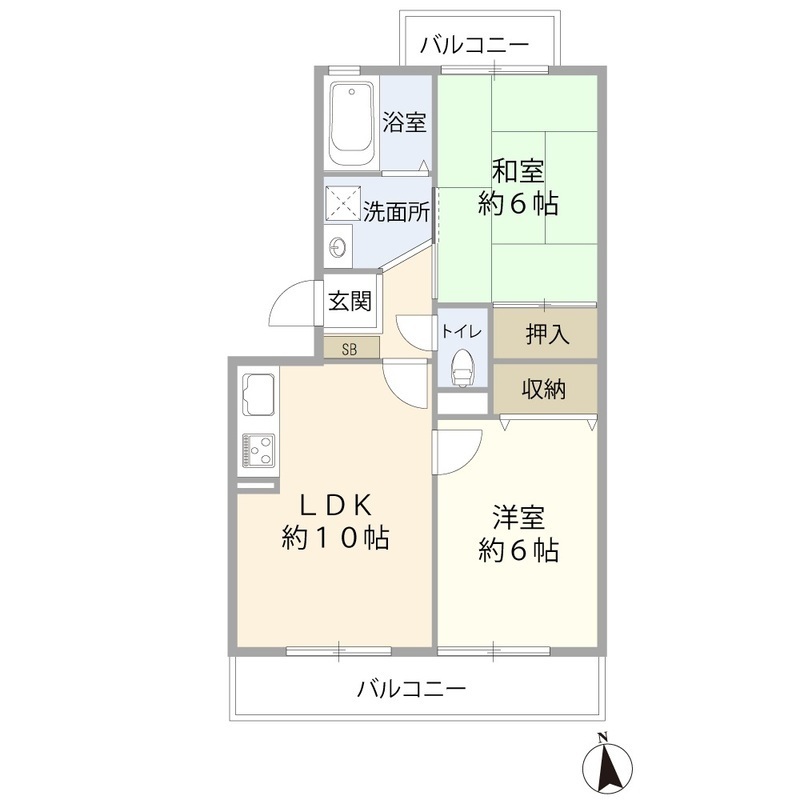 グレース２ 305号室 間取り