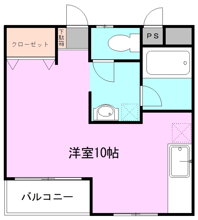 レイクエスカルゴ 202号室 間取り