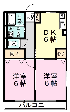 ＡＰＩＡ C-201号室 間取り