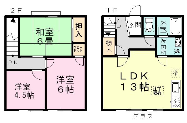 第２サンガーデン習志野 4号室 間取り
