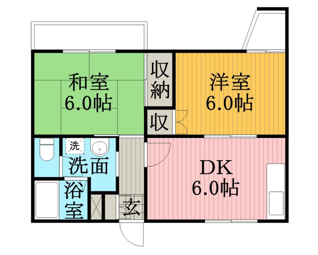 グランデール 202号室 間取り