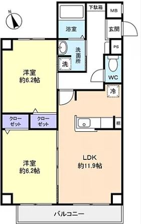 Ｌａｍｉａｃａｓａ 303号室 間取り