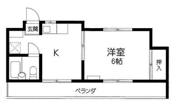 スカイコーポ 201号室 間取り