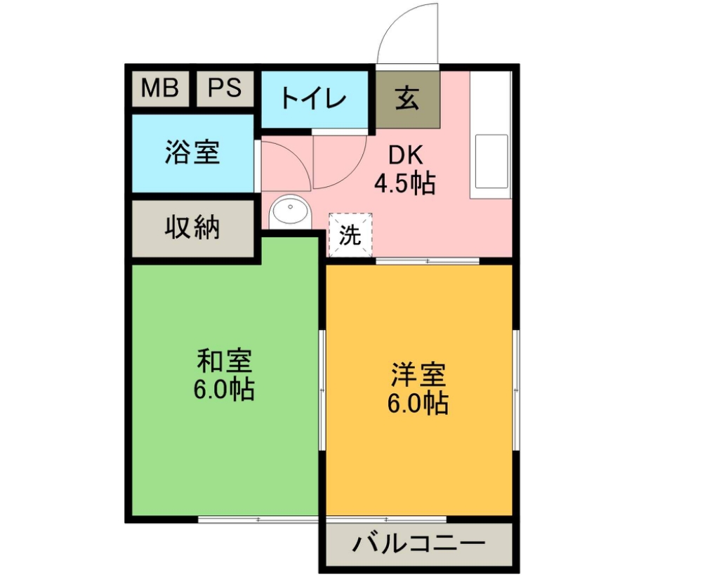 タウンコート志津 203号室 間取り