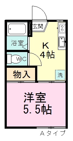 クローバーハイツ 105号室 間取り