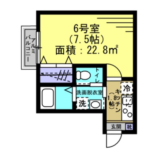 ドムス八千代 106号室 間取り