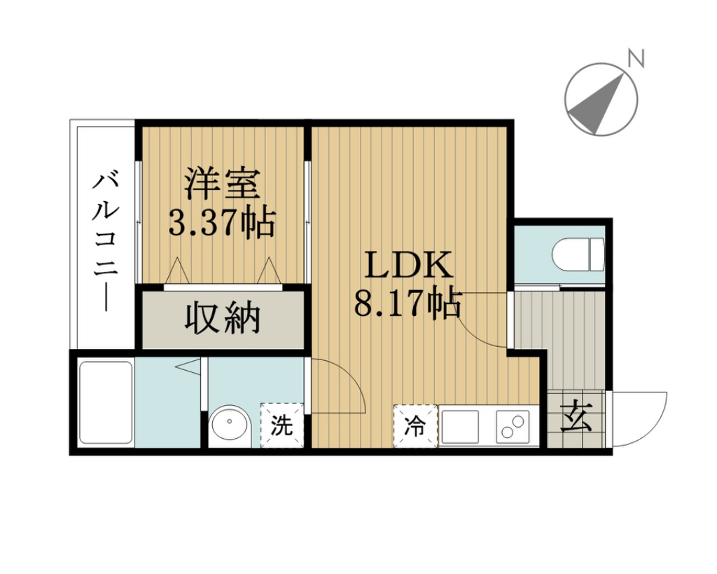 アイナ八千代緑が丘 203号室 間取り