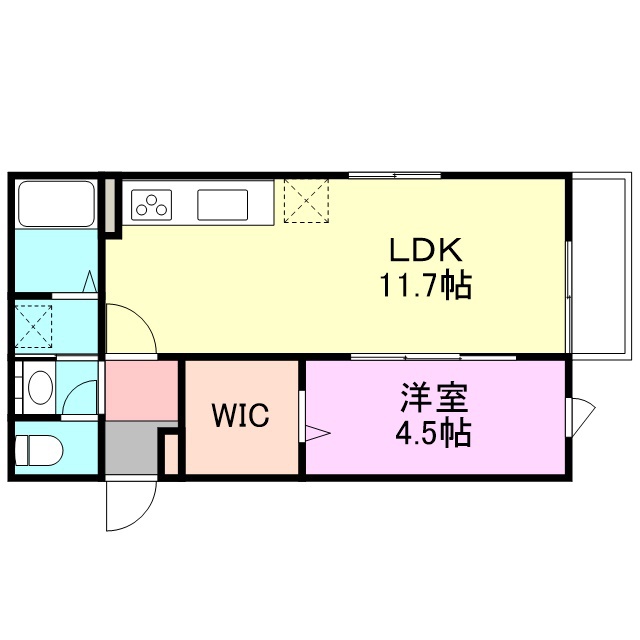 Ｍｉｒａｄｏｒ　Ｓａｋｕｒａ 203号室 間取り