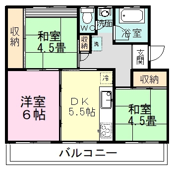 芝山団地４号棟 206号室 間取り