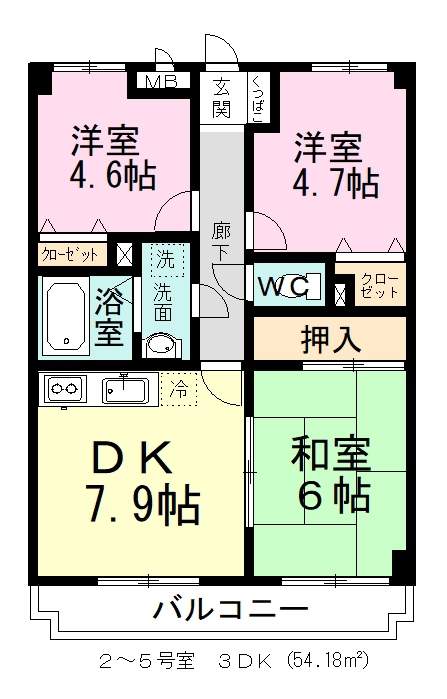 ラ・フォレ薬円台 602号室 間取り