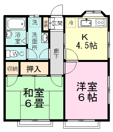 コットンハウス 202号室 間取り