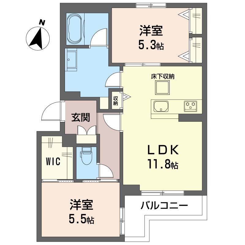 クオリスタ薬円台 101号室 間取り