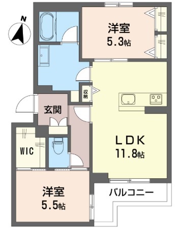 クオリスタ薬円台 301号室 間取り