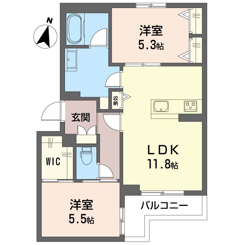クオリスタ薬円台 201号室 間取り