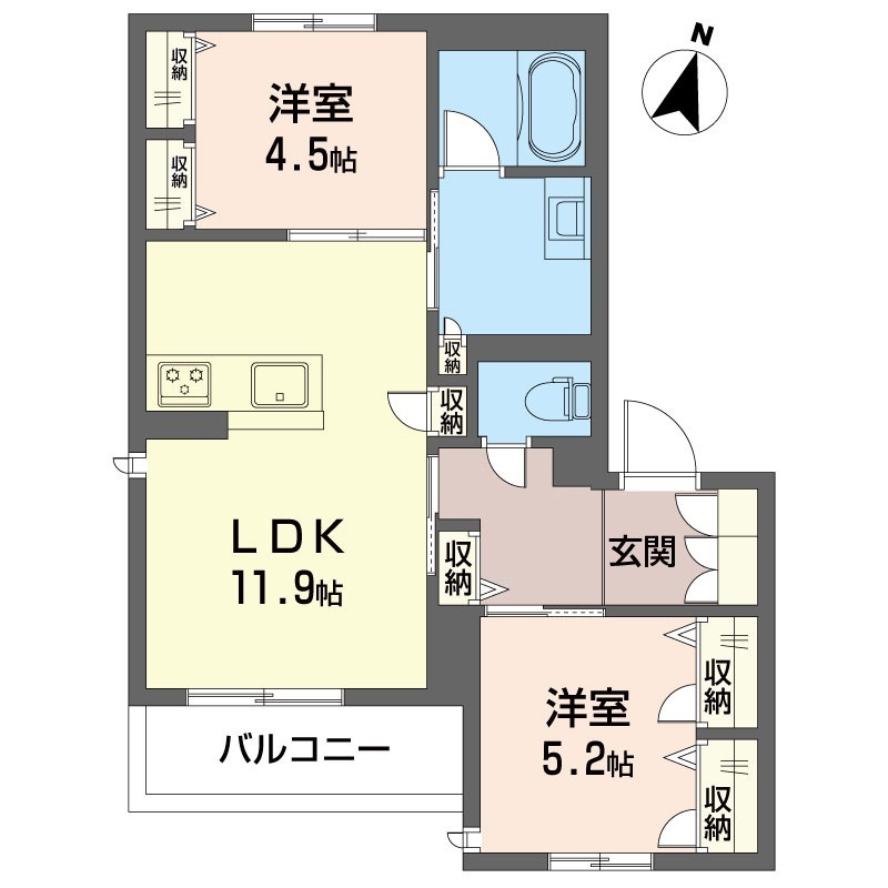 クオリスタ薬円台 302号室 間取り