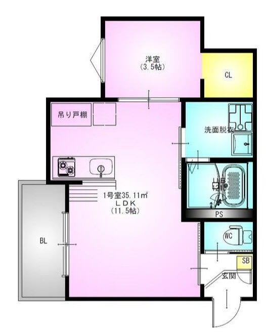 ＲＥＧＡＬＥＳＴ　緑が丘 201号室 間取り
