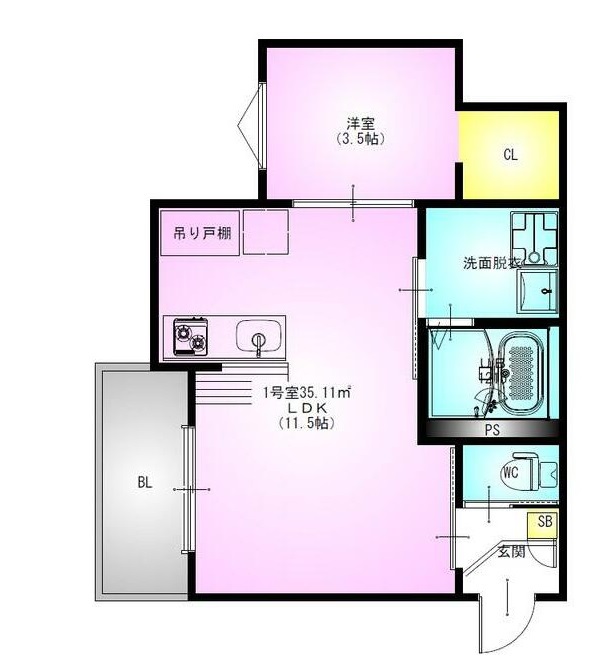 ＲＥＧＡＬＥＳＴ　緑が丘 101号室 間取り