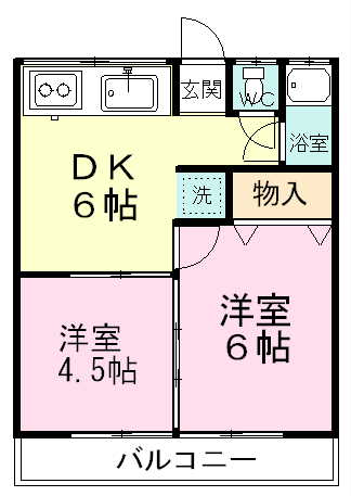 藤崎第二コーポ 206号室 間取り