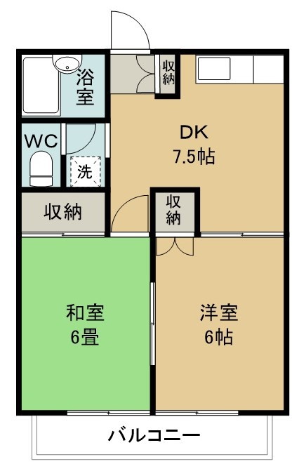 ベルグラン薬円台 102号室 間取り