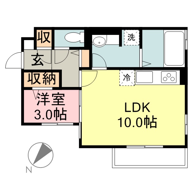 ｊｙｕｔｏ勝田台Ⅲ 106号室 間取り