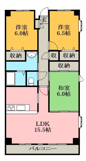 モンテ村上 703号室 間取り