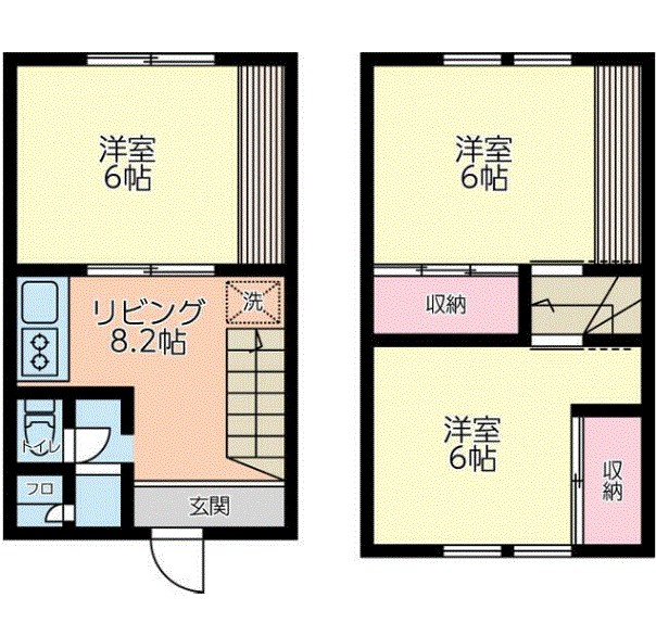 菊地テラス 2号室 間取り