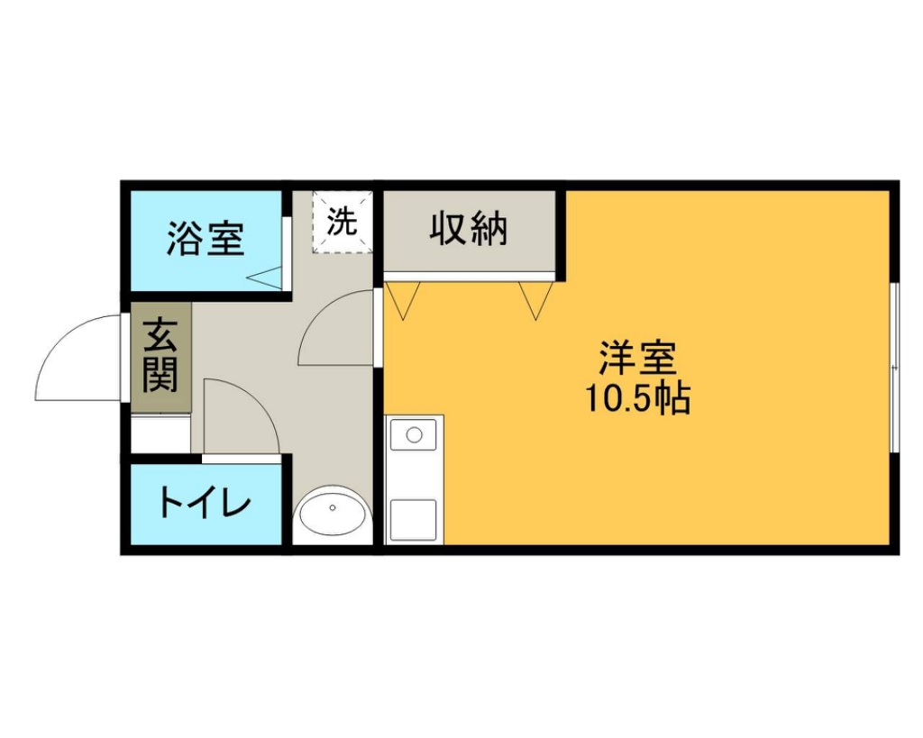 瀬尾ハイツ 201号室 間取り