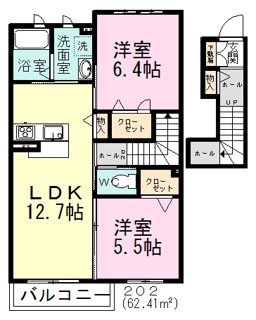 グラン　アーベル 202号室 間取り