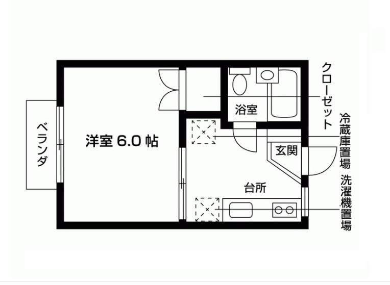 ｂ’ＣＡＳＡ船橋日大前ｒｅ－ｂｏｒｎ 207号室 間取り