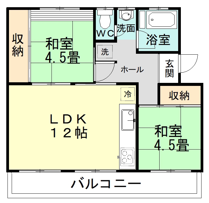 芝山団地１７号棟 302号室 間取り