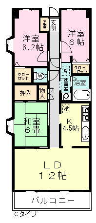 パークヒルズ和光 107号室 間取り